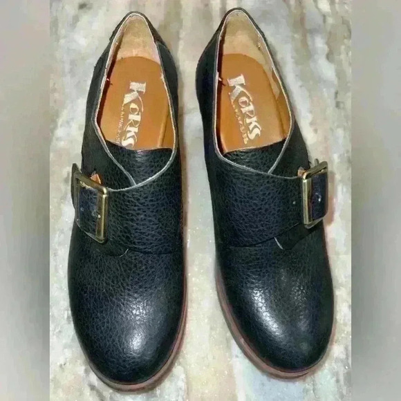 Women’s KORKS Kork-Ease Little Leather Monk Strap Black Booties size 6M. - Picture 2 of 7